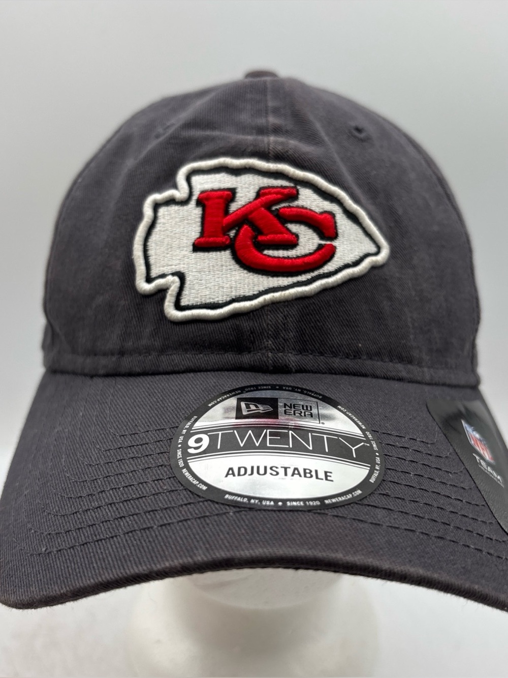 Kansas City Chiefs New Era 9Twenty NFL Core Classic Graphite Strapback Hat OSFM